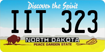 ND license plate IIT323