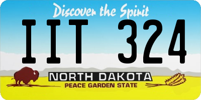 ND license plate IIT324