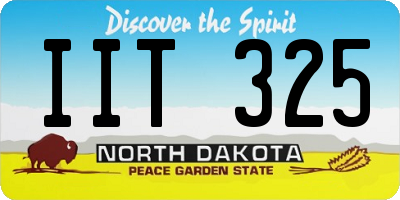 ND license plate IIT325