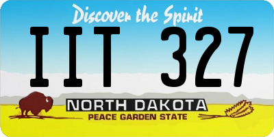 ND license plate IIT327