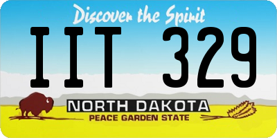 ND license plate IIT329