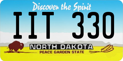 ND license plate IIT330
