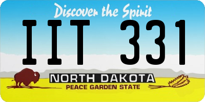 ND license plate IIT331