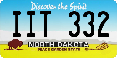 ND license plate IIT332