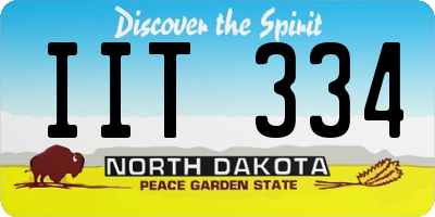 ND license plate IIT334