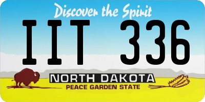 ND license plate IIT336