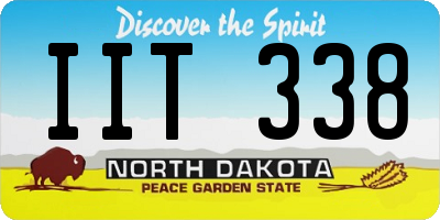 ND license plate IIT338