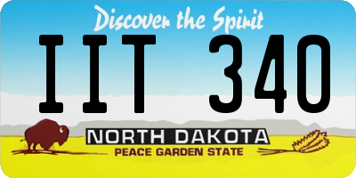 ND license plate IIT340