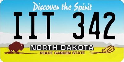 ND license plate IIT342