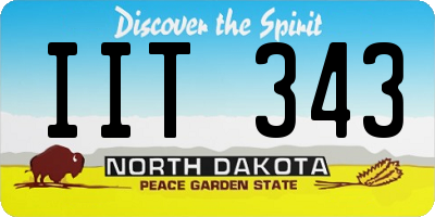ND license plate IIT343