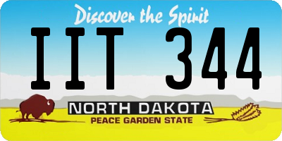 ND license plate IIT344