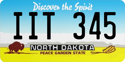 ND license plate IIT345