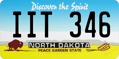 ND license plate IIT346