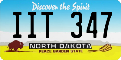 ND license plate IIT347