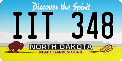 ND license plate IIT348