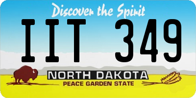 ND license plate IIT349