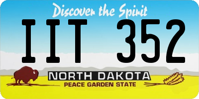 ND license plate IIT352