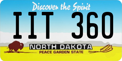 ND license plate IIT360