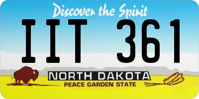 ND license plate IIT361