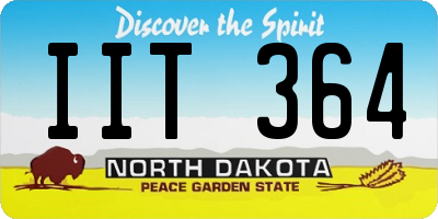 ND license plate IIT364