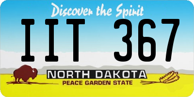 ND license plate IIT367