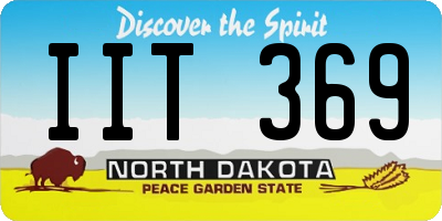 ND license plate IIT369
