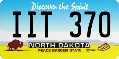 ND license plate IIT370