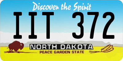 ND license plate IIT372