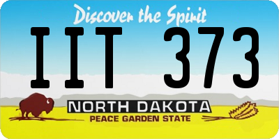 ND license plate IIT373