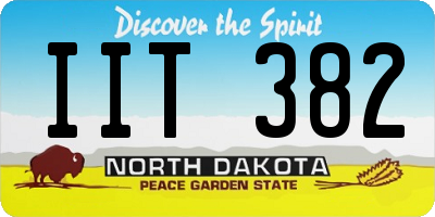ND license plate IIT382