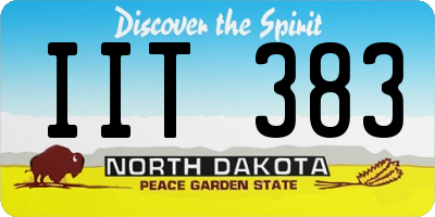 ND license plate IIT383