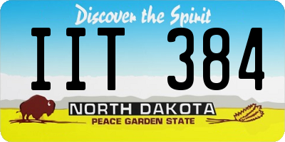 ND license plate IIT384