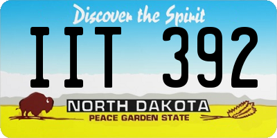 ND license plate IIT392