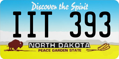 ND license plate IIT393