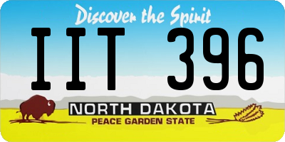 ND license plate IIT396