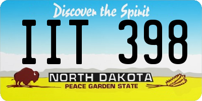 ND license plate IIT398