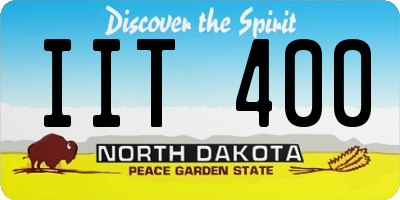 ND license plate IIT400