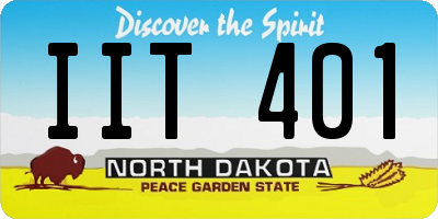 ND license plate IIT401
