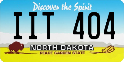 ND license plate IIT404