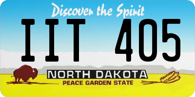 ND license plate IIT405
