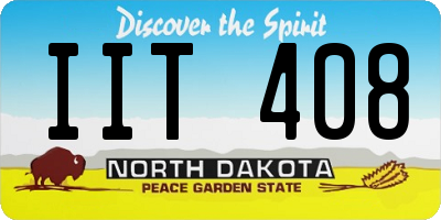 ND license plate IIT408