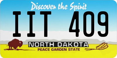 ND license plate IIT409