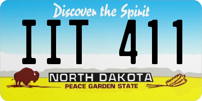 ND license plate IIT411