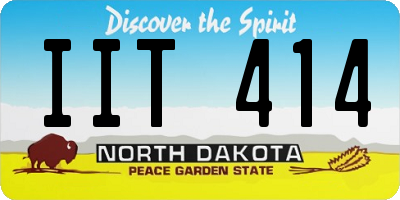 ND license plate IIT414