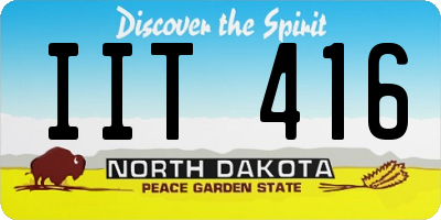 ND license plate IIT416