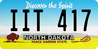 ND license plate IIT417