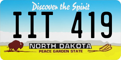 ND license plate IIT419