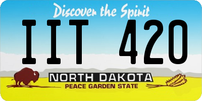 ND license plate IIT420