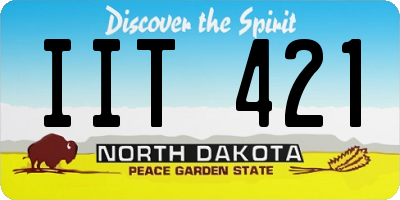 ND license plate IIT421