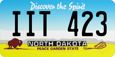 ND license plate IIT423